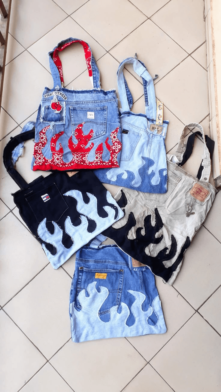 Sac Cabas Upcyclé en Denim